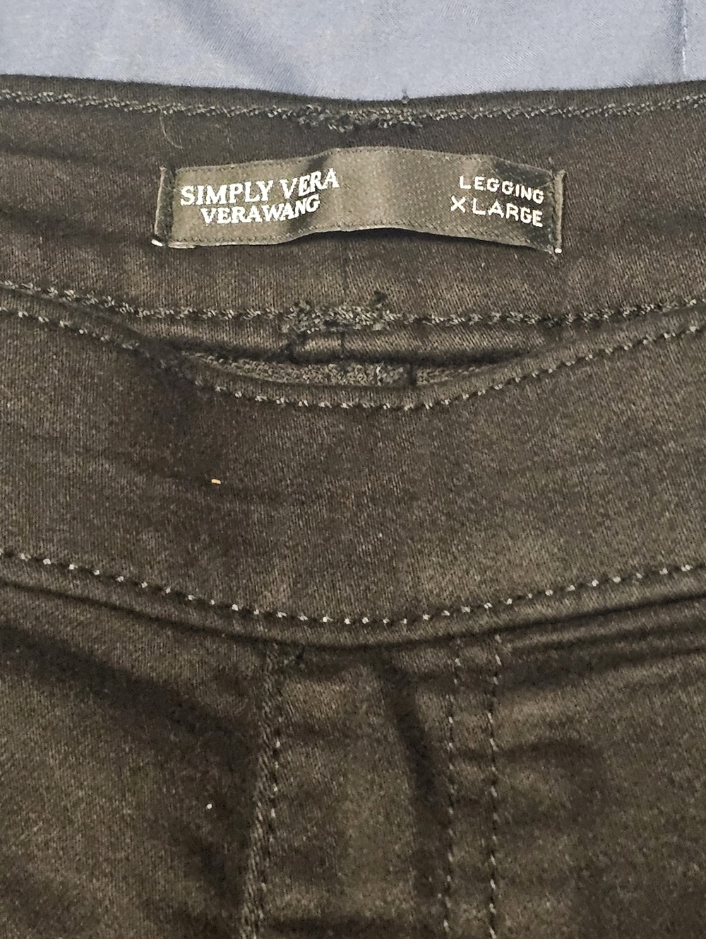 Simply Vera Wang Women's Black Hi Rise All-Day Denim Shaping Legging - Size XL - Picture 5 of 6